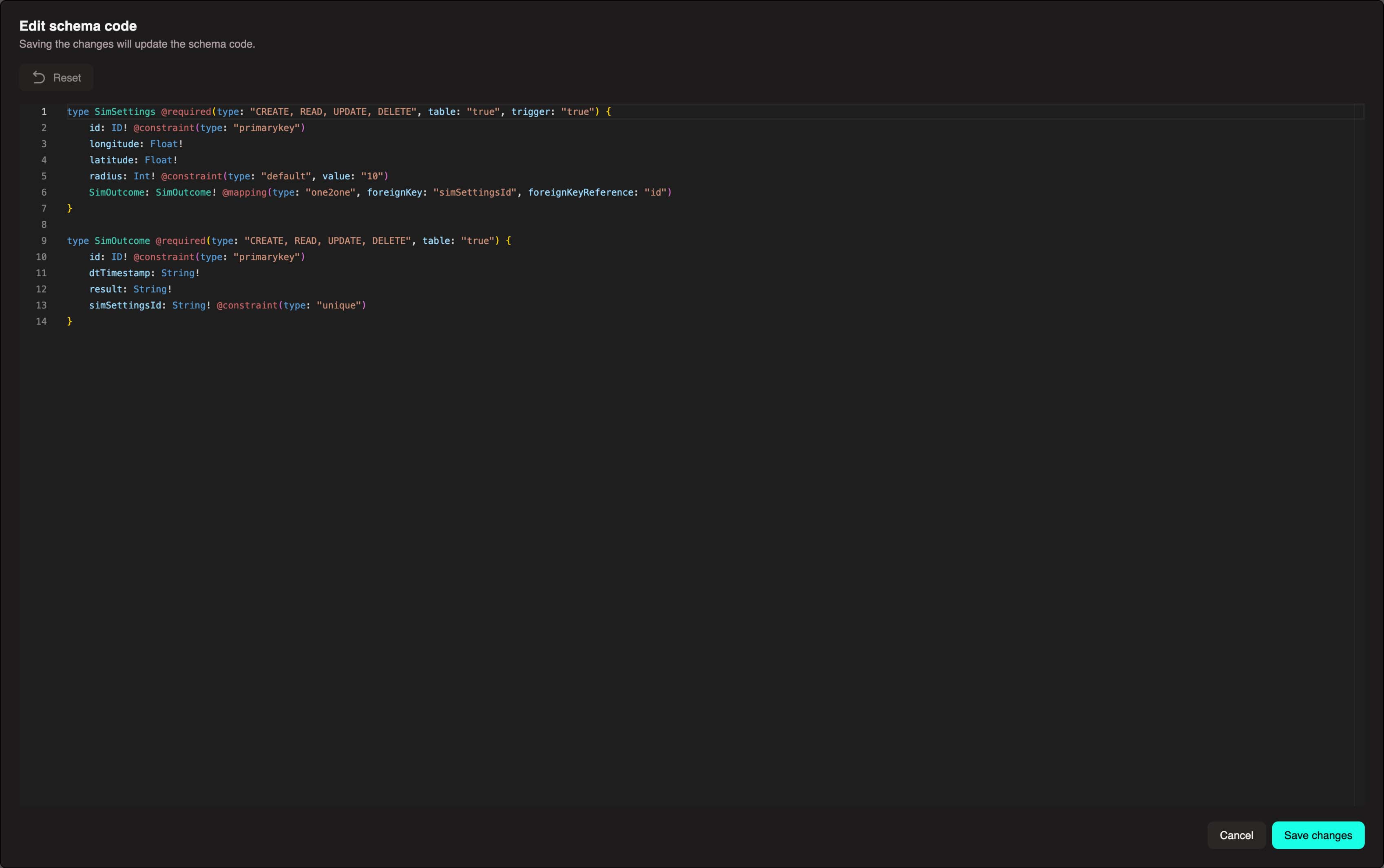 Code view editor