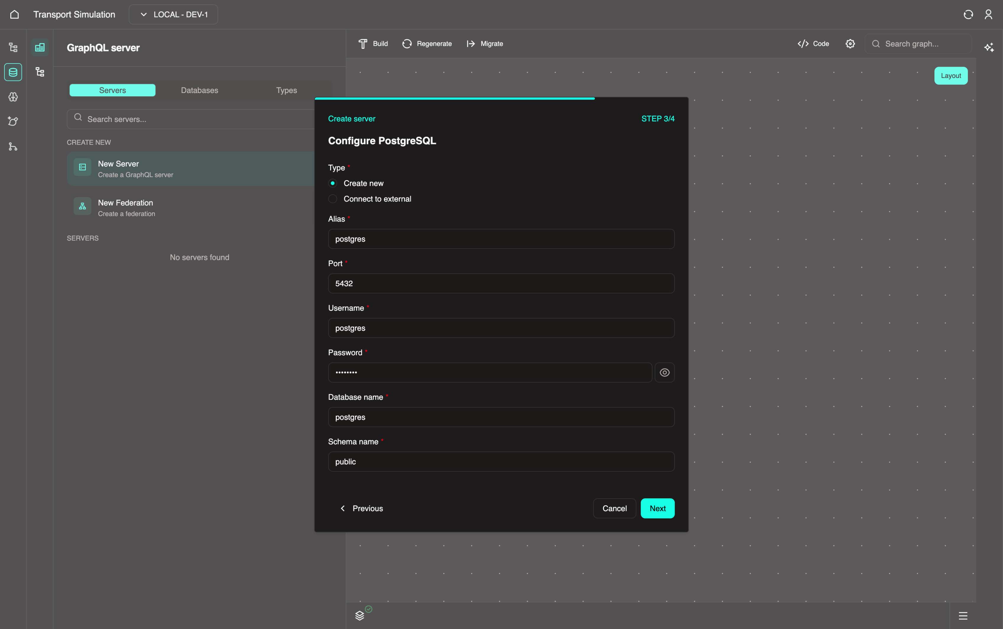 Configure database