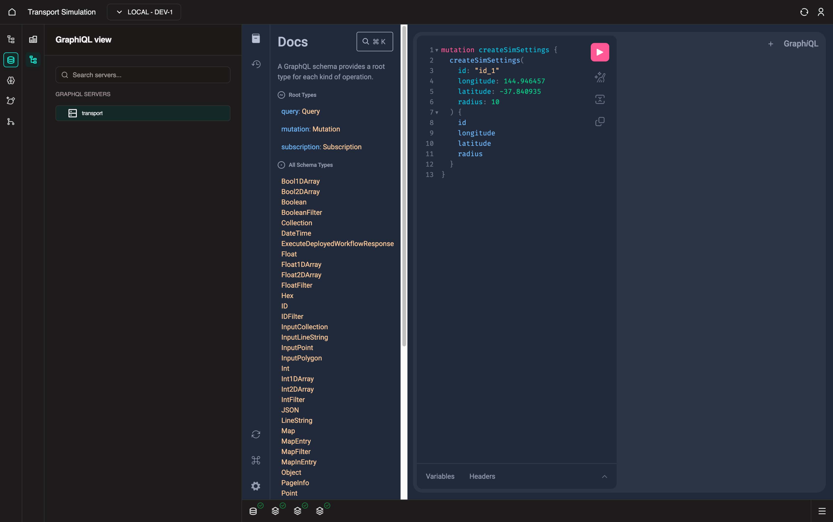 GraphiQL mutation