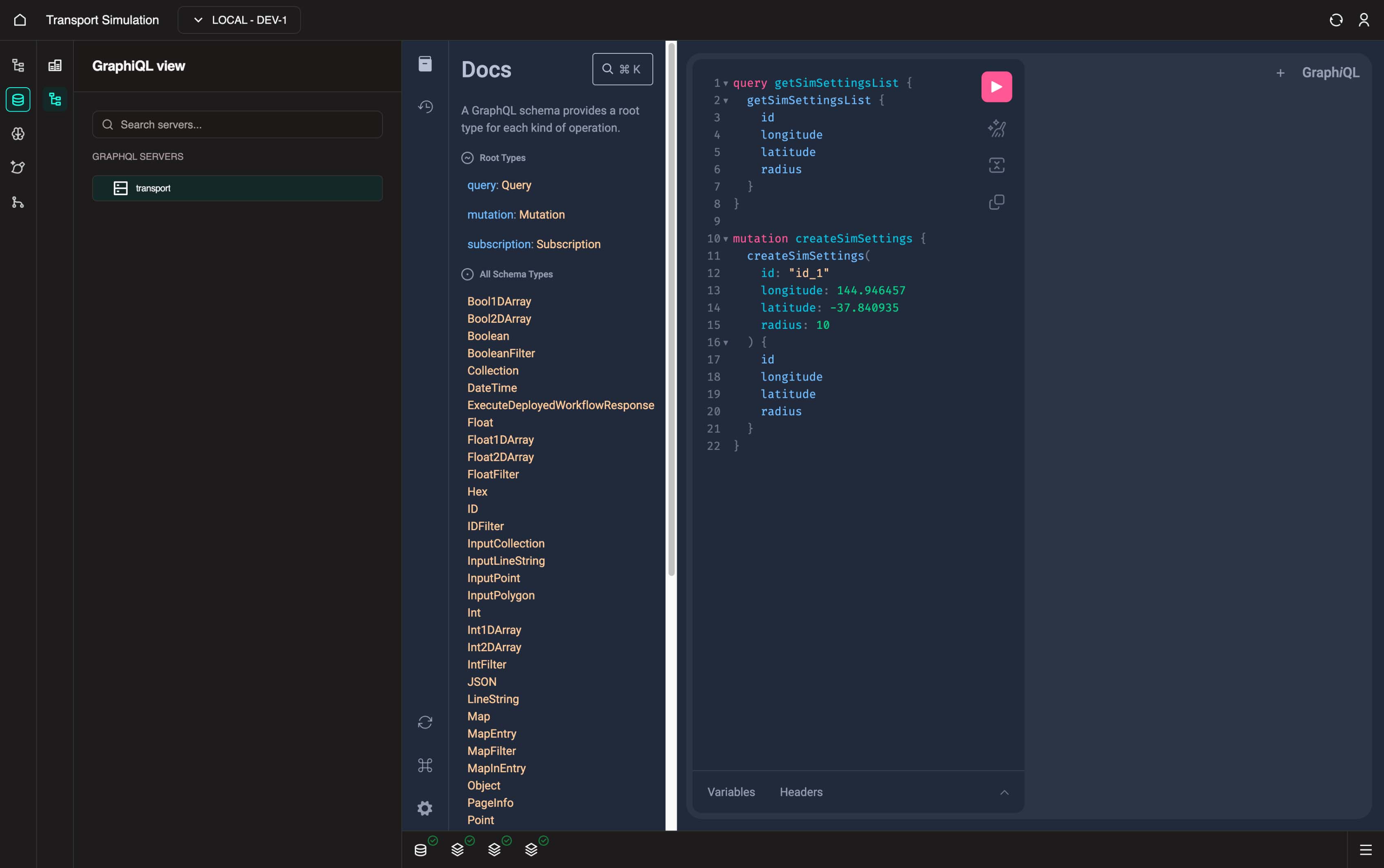 GraphiQL query