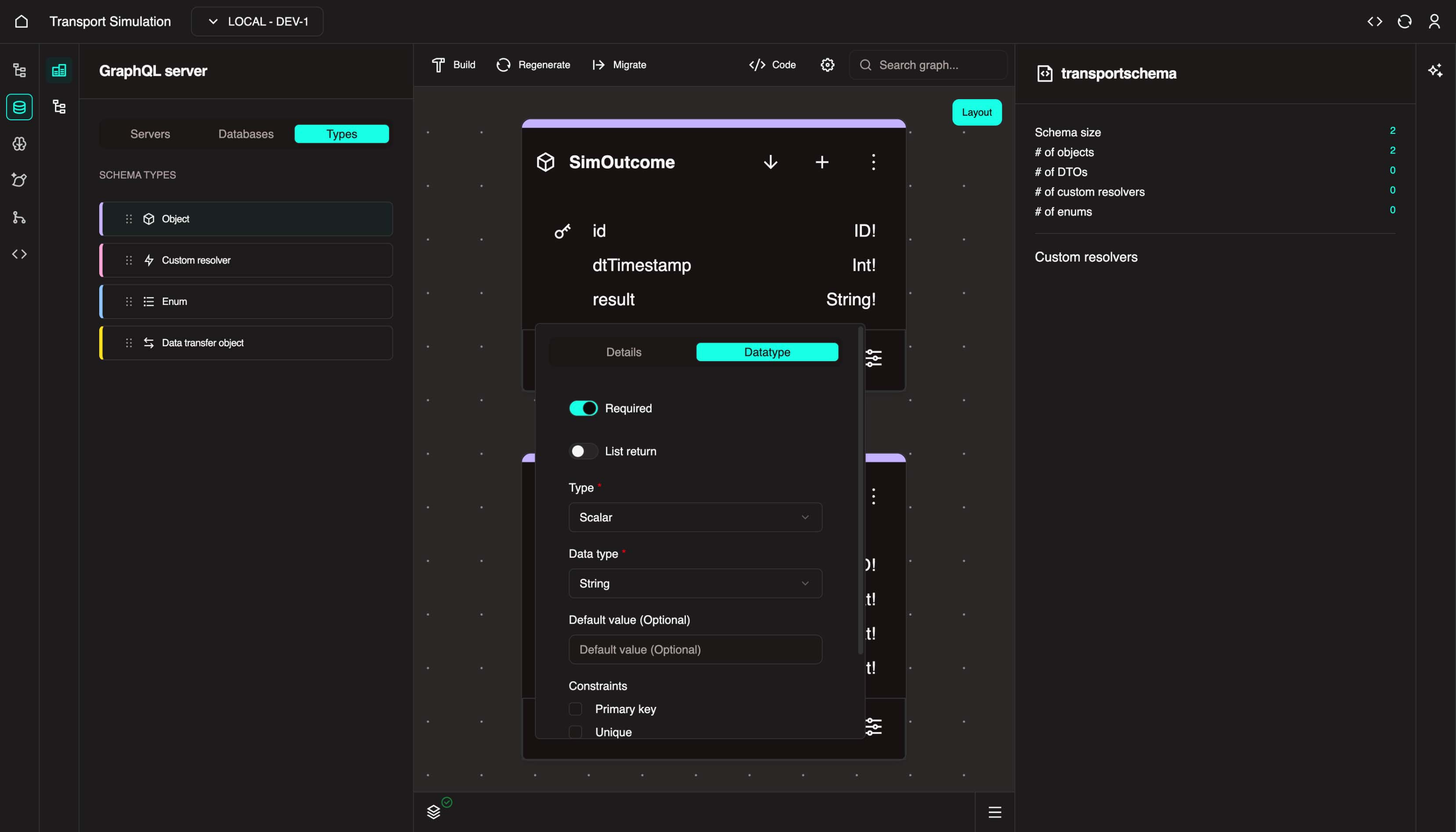 Add result field