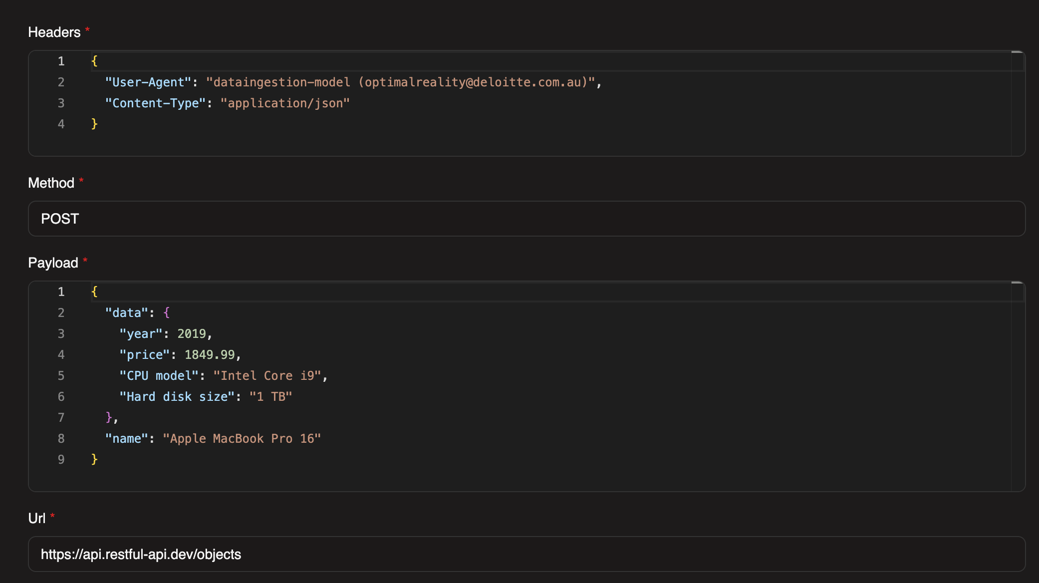 Image to POST configuration