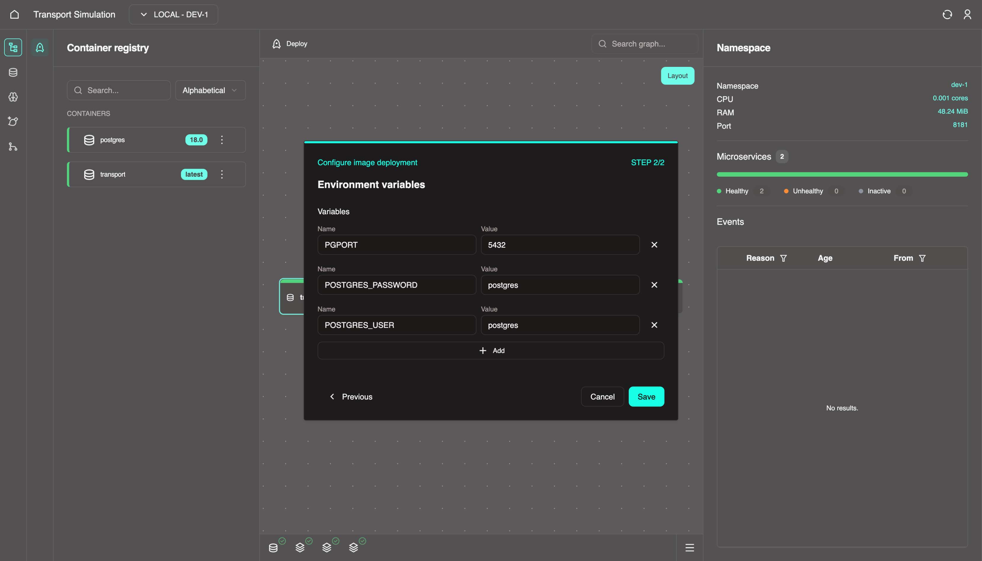 Postgress Deployment step2