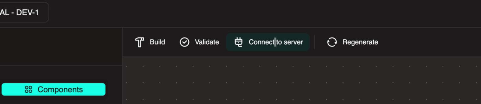Connect to server button
