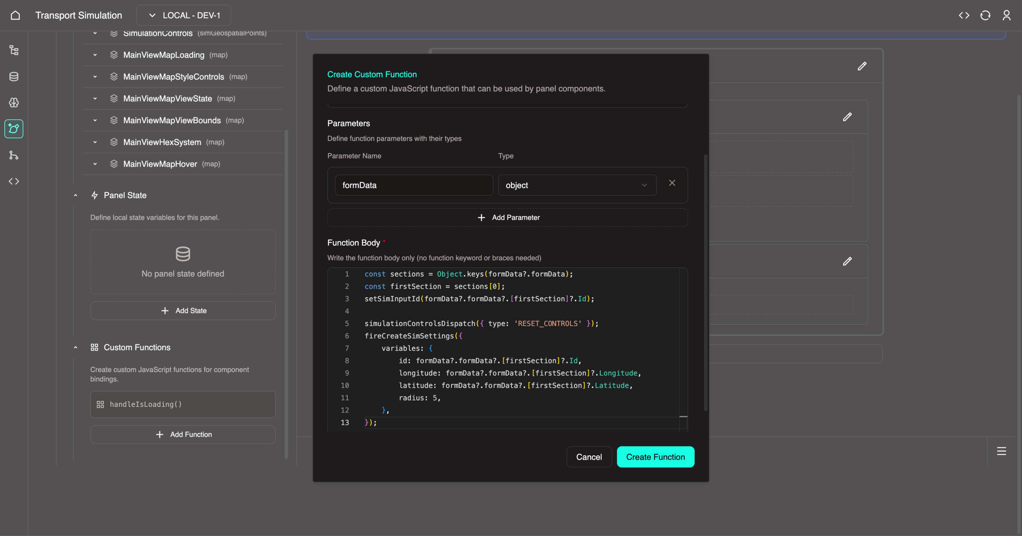 Handle submit custom function