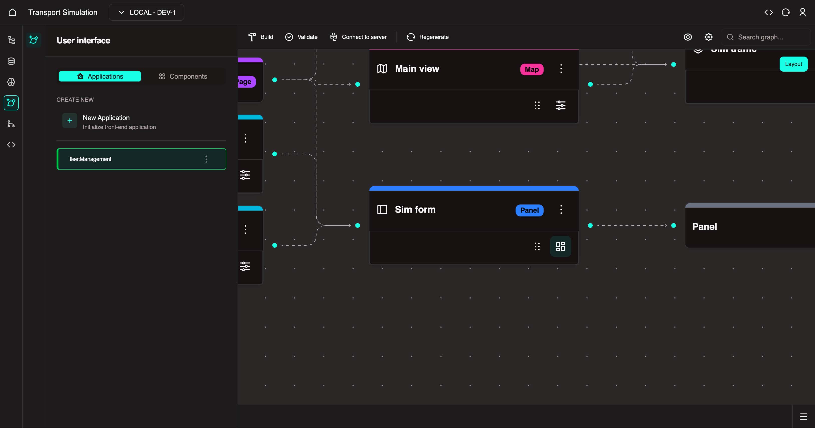 Panel Builder button