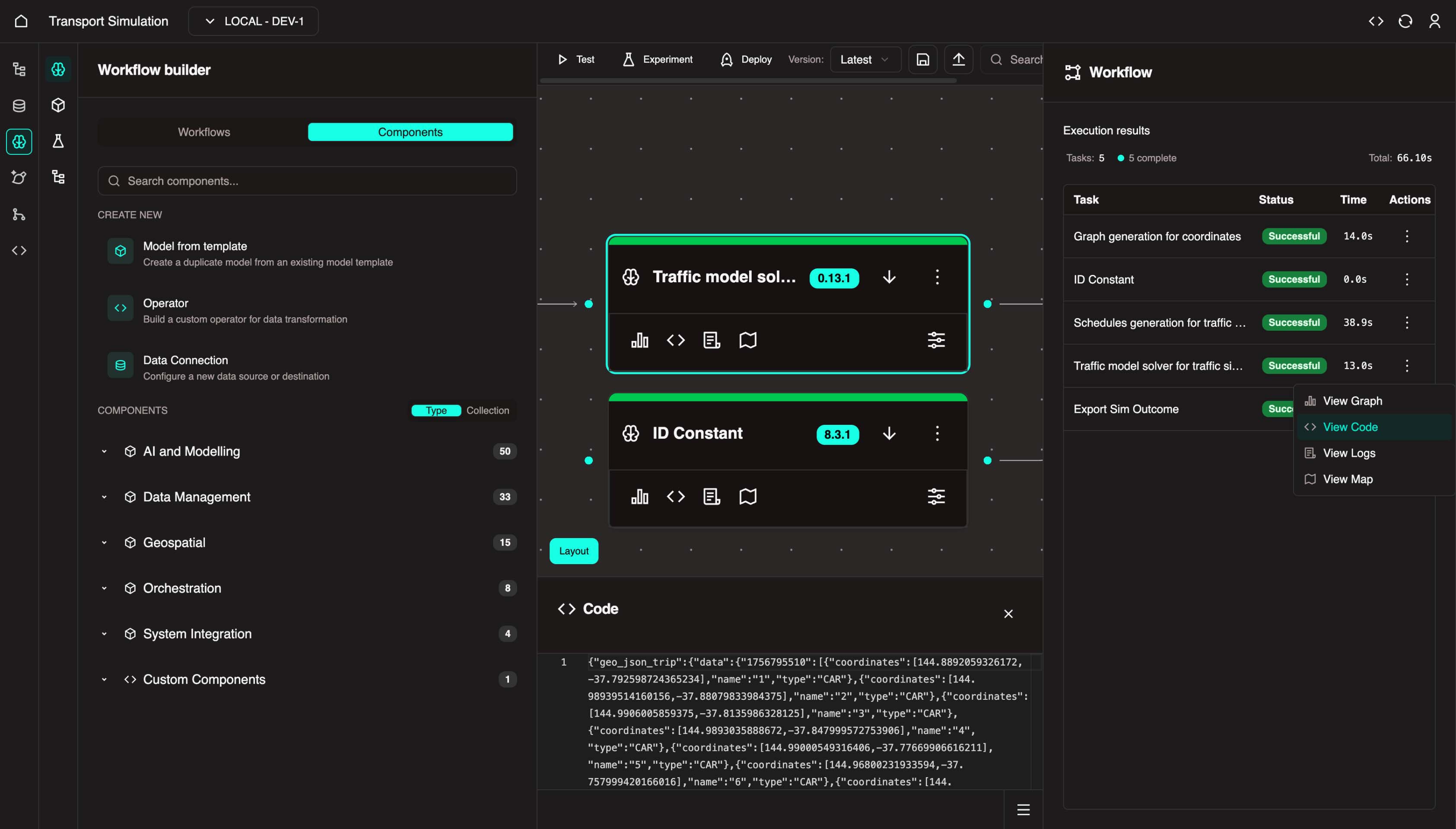 right panel traffic mode view code