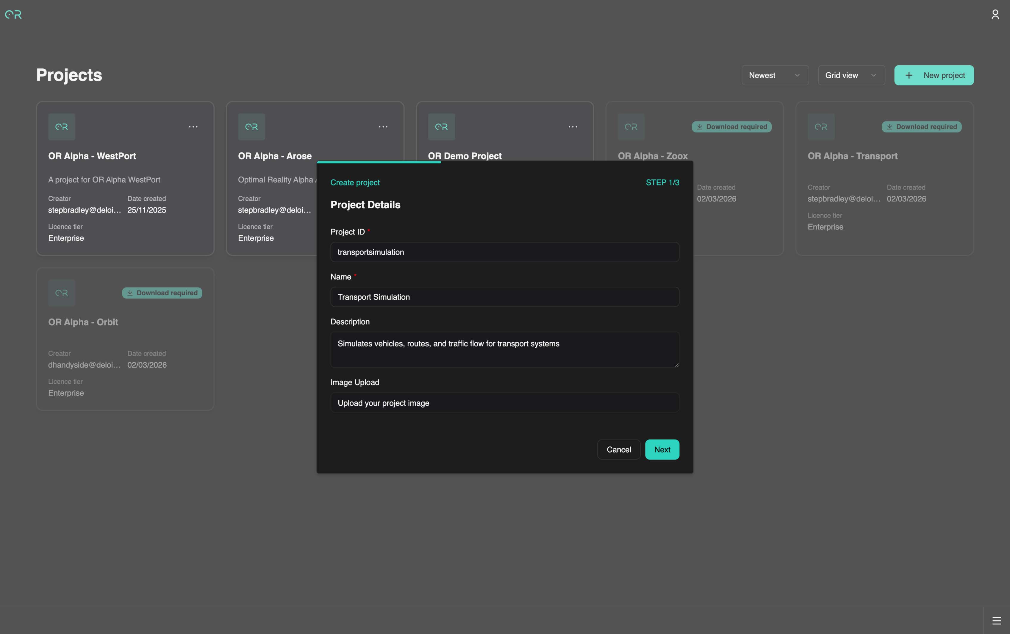 Project Details Form